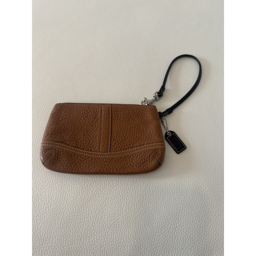 Vintage Coach British Tan Wristlet - Picture 2 of 7